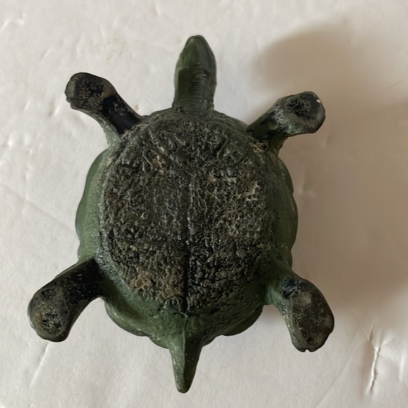 Vintage Cast Iron Turtle Hinged Ashtray Trinket Box Austria - Picture 4 of 5